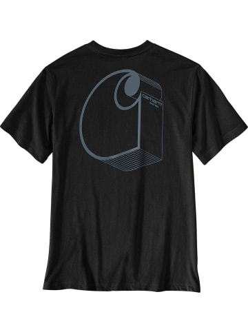 CARHARTT T-Shirt "Irvine Relaxed 3D Logo T-Shirt" in Schwarz