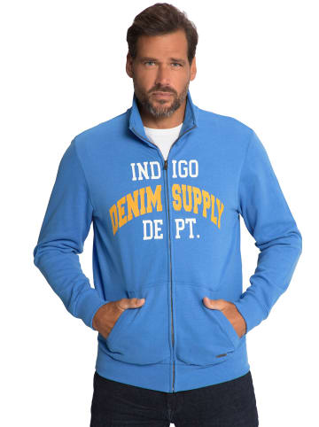 JP1880 Sweatjacke in sommer blau