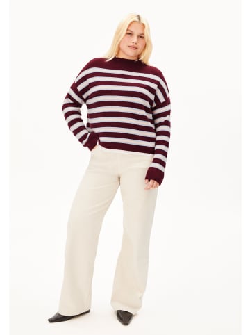 armedangels Strickpullover Merinaa Striped in bordeaux mehrfarbig - 0001