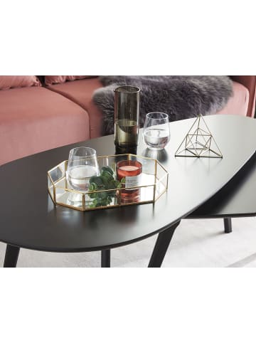 Beliani Tablett CHABRIS in Gold/Transparent - (W) 32 x (H) 6 x (L) 22 cm