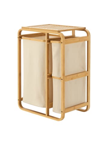 en.casa Wäschesammler Evenes in Beige (H)70.5cm (B)49.5cm (T)33cm