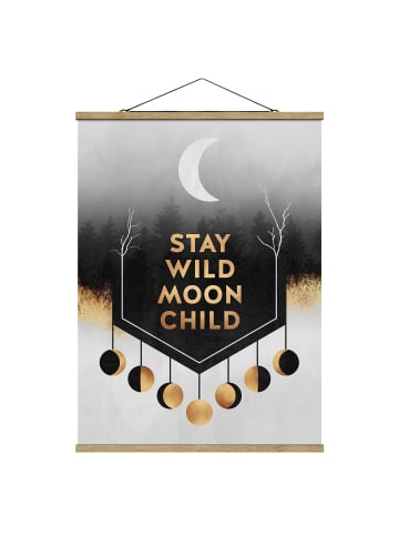 WALLART Stoffbild - Elisabeth Fredriksson - Stay Wild Moon Child in Gold