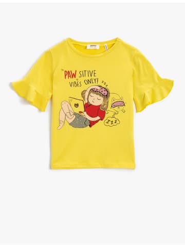 KOTON T-shirt in Gelb
