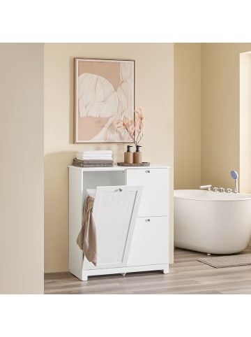 SoBuy Wäschekommode in Reinweiß - (W) 38 x (H) 90 x (L) 78 cm