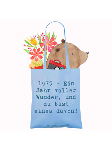 Mr. & Mrs. Panda Tragetasche Spruch 1975 Geburtstag Wunder mit S... in Sky Blue