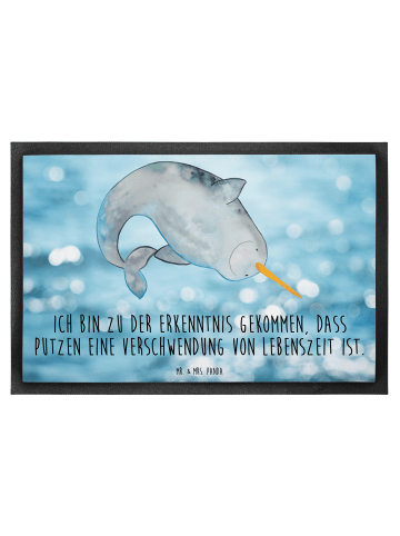 Mr. & Mrs. Panda außenmatte Narwal mit Spruch in OZeichenanblue