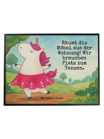 Mr. & Mrs. Panda schreibauflage Einhorn Ballerina Design mit Spruch in Weiß