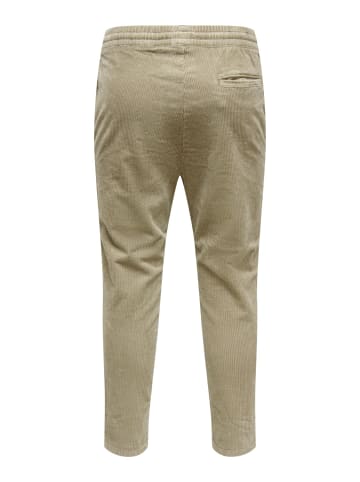 Only&Sons Jogginghose ONSLINUS CROPPED CORD tapered in Beige