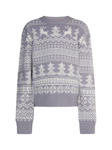 myMo KIDS Mädchen (Kids) Pullover in Grau Weiss