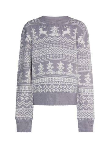 myMo KIDS Pullover in Grau Weiss