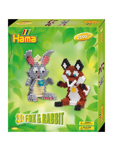 Hama Geschenkpackung 3D Fuchs & Hase Midi-Bügelperlen in bunt