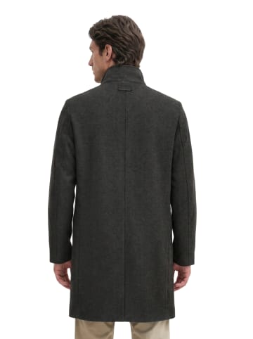 Marc O'Polo Stehkragen-Wollmantel regular in Dark Grey Melange