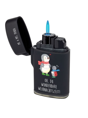 Mr. & Mrs. Panda sturmfeuerzeug Smörle Winterzeit mit Spruch in Schwarz