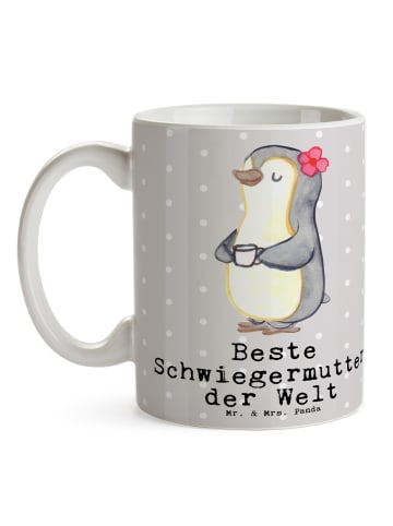Mr. & Mrs. Panda Teetasse Pinguin Beste Schwiegermutter der Welt... in Grau Pastell
