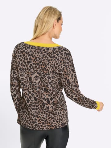 Heine Strickjacke in schwarz-braun-gemustert