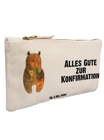 Mr. & Mrs. Panda Kosmetiktasche Bär Konfirmation mit Spruch in Weiß