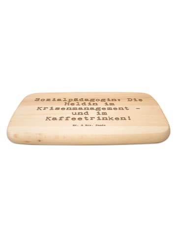 Mr. & Mrs. Panda Holzbrett Spruch Sozialpädagogin mit Spruch in Transparent