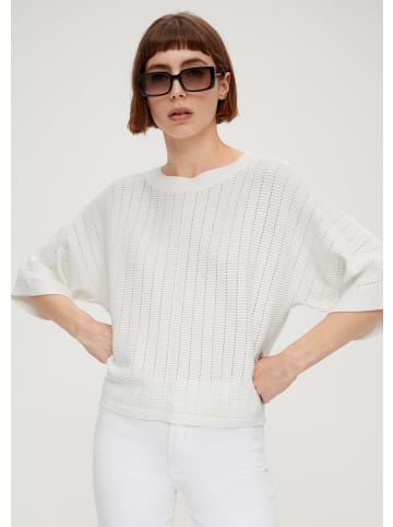 s.Oliver Strickpullover kurzarm in Creme