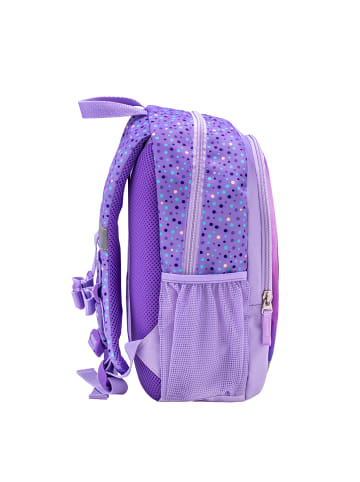 Belmil Kindergartenrucksack "Kiddy Plus Unicorn Purple" in helllila, lila  Brustgurt, Namensschild, H 33 cm L 23 cm T 13 cm