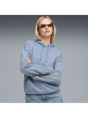 Puma Elevated Relaxed Wash mit Kägurutaschen in blau