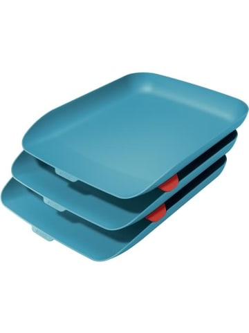 Leitz Briefkorb Cosy Set A4 Polystyrol Packung mit 3 Stück blau