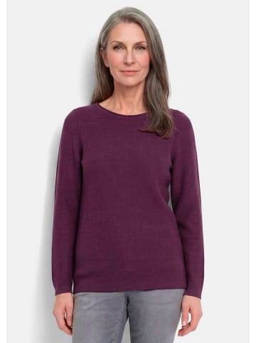 GOLDNER Strickpullover mit U-Boot-Ausschnitt in beere