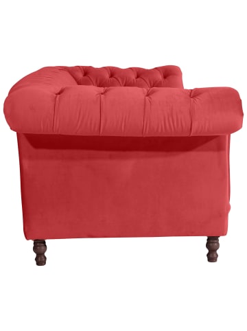 58 aufm Kessel CHESTERFIELD Sofa 3-Sitzer Kaylin Samtvelours rot