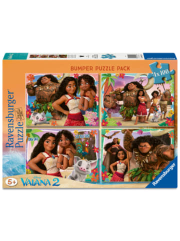 Ravensburger Verlag GmbH Spiel - Kinderpuzzle 4x100 Teile - Disney Vaiana 2 - Abenteuer in Ozeanien