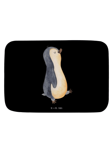 Mr. & Mrs. Panda Teppich Bad Pinguin mHerzieren ohne Spruch in Schwarz