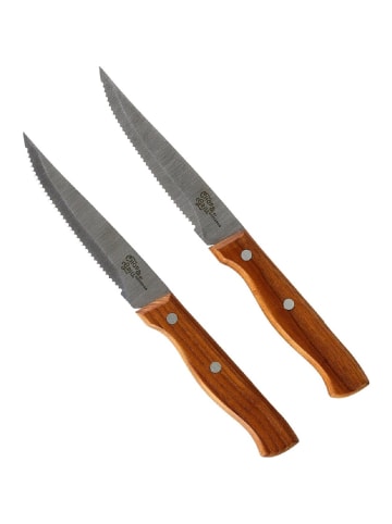 COFI 1453 Hochwertiges Steakmesser-Set – 2er Set für Perfekte Schnitte in Braun