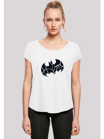 F4NT4STIC Long Cut T-Shirt DC Comics Batman Logo' in weiß