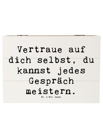 Mr. & Mrs. Panda Geschenkbox Spruch Ein schwieriges Gespräch füh... in Weiß