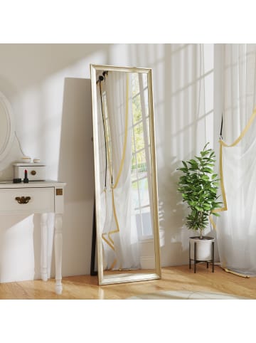 HOMCOM Ganzkörperspiegel-50L x 4B x 160H cm-Gold