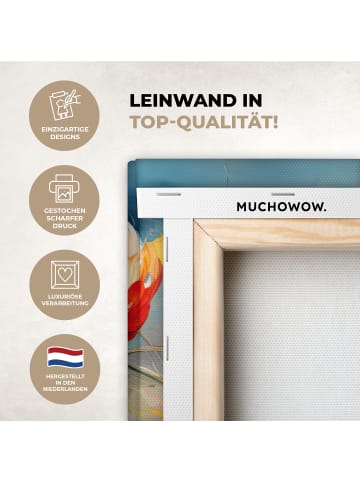 MuchoWow Leinwand bilder Bunte Blumen (BxH)