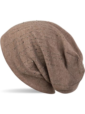 styleBREAKER Beanie Mütze in Braun meliert