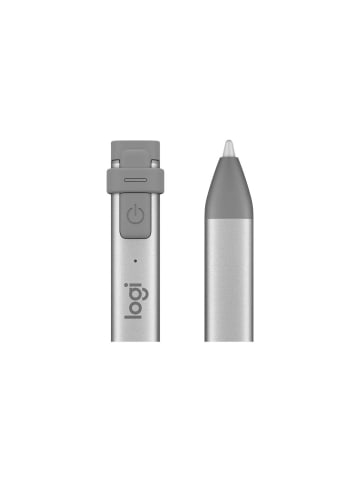 Logitech Wiederaufladbarer Touchpen mit austauschbarer Kohlefaserspitze Grau in Grau