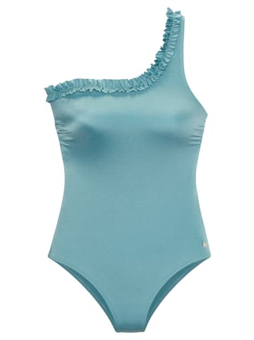 LASCANA Badeanzug in grau-blau