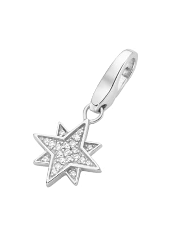 Giorgio Martello Milano Charm Stern Mit Zirkonia in Weiss