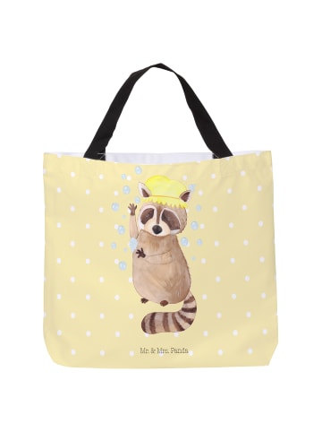 Mr. & Mrs. Panda Tote Bag Waschbär ohne Spruch in Gelb Pastell