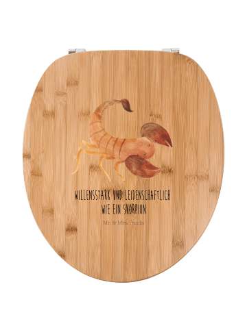 Mr. & Mrs. Panda Holz Toilettensitz Sternzeichen Skorpion mit Sp... in Braun