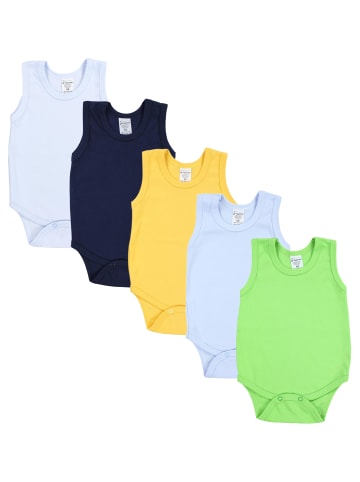 TupTam Baby Jungen Achselbody 5er Pack in gelb/grün