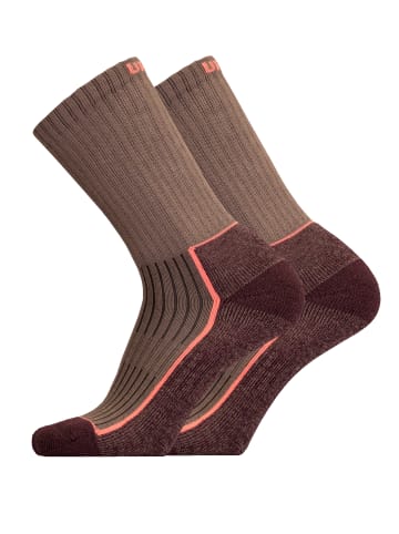 UphillSport Wander-Socke 'SAANA' 2er Pack in Brown