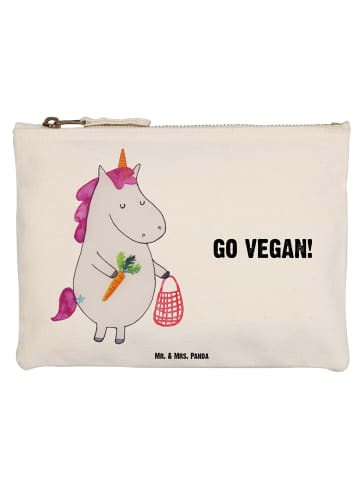 Mr. & Mrs. Panda Waschtasche Einhorn Vegan mit Spruch in Weiß