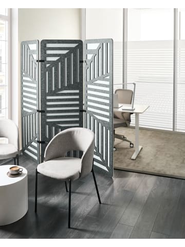 Beliani Büro-Raumteiler FUTURA in Grau - (W) 180 x (H) 180 x (L) 2 cm