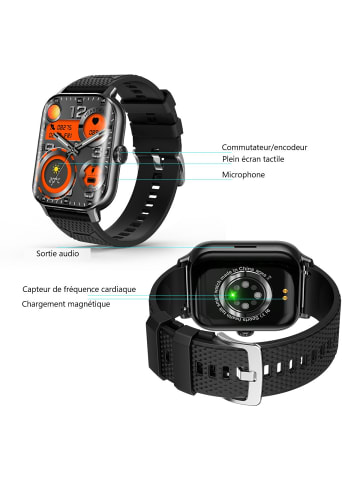 Platyne Multifunktionale Smartwatch in Schwarz