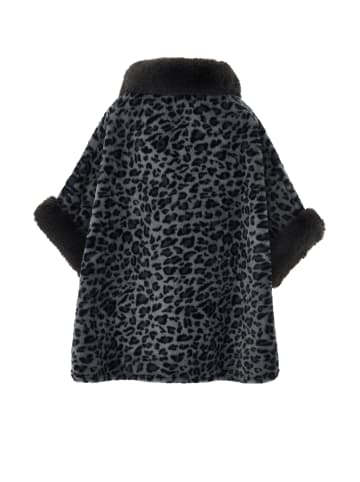imala Damen Poncho in Grau Leo