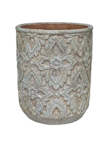 AltoBelli Blumentopf FIORENZA Antik Grau Patina Zement 21x17 cm