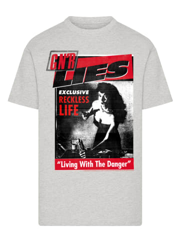 F4NT4STIC T-Shirt Guns N' Roses Lies in grau meliert