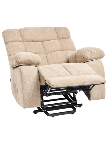 Beliani Fernsehsessel ARES in Beige - (W) 95 x (H) 105 x (L) 94 cm