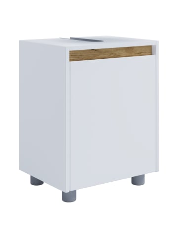 VCM Holz Badschrank Badunterschrank 55x42x33 Cosila in Weiß / Honig-Eiche